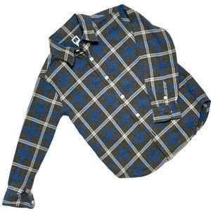 Janie and Jack Boys Charcoal Button Shirt Sz 4